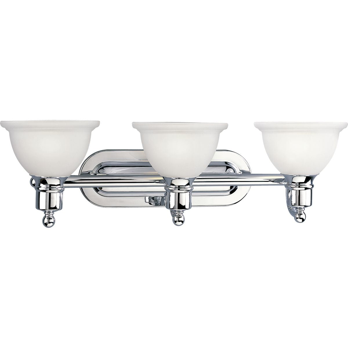 PROGRESS LIGHTING P3163-15 Polished Chrome Madison Collection Three-Light Polished Chrome Etched Glass Traditional Bath Vanity Light