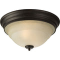 PROGRESS LIGHTING P3184-77 Forged Bronze Torino Collection Two-Light 14-5/8" Close-to-Ceiling