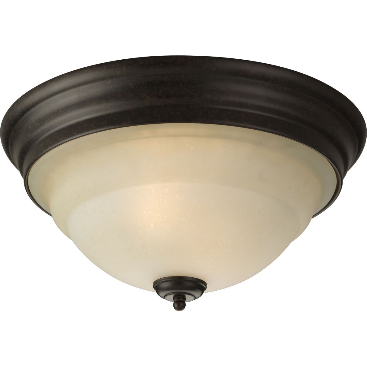 PROGRESS LIGHTING P3184-77 Forged Bronze Torino Collection Two-Light 14-5/8" Close-to-Ceiling