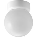 PROGRESS LIGHTING P3203-30 White One-Light 6" Glass Globe Close-to-Ceiling