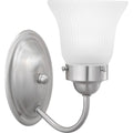 PROGRESS LIGHTING P3287-09ET Brushed Nickel Fluted Glass Collection One-Light Bath & Vanity