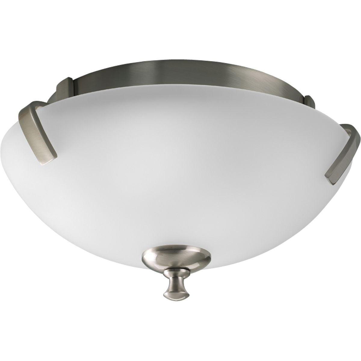 PROGRESS LIGHTING P3290-09 Brushed Nickel Wisten Collection Two-Light 14" Close-to-Ceiling