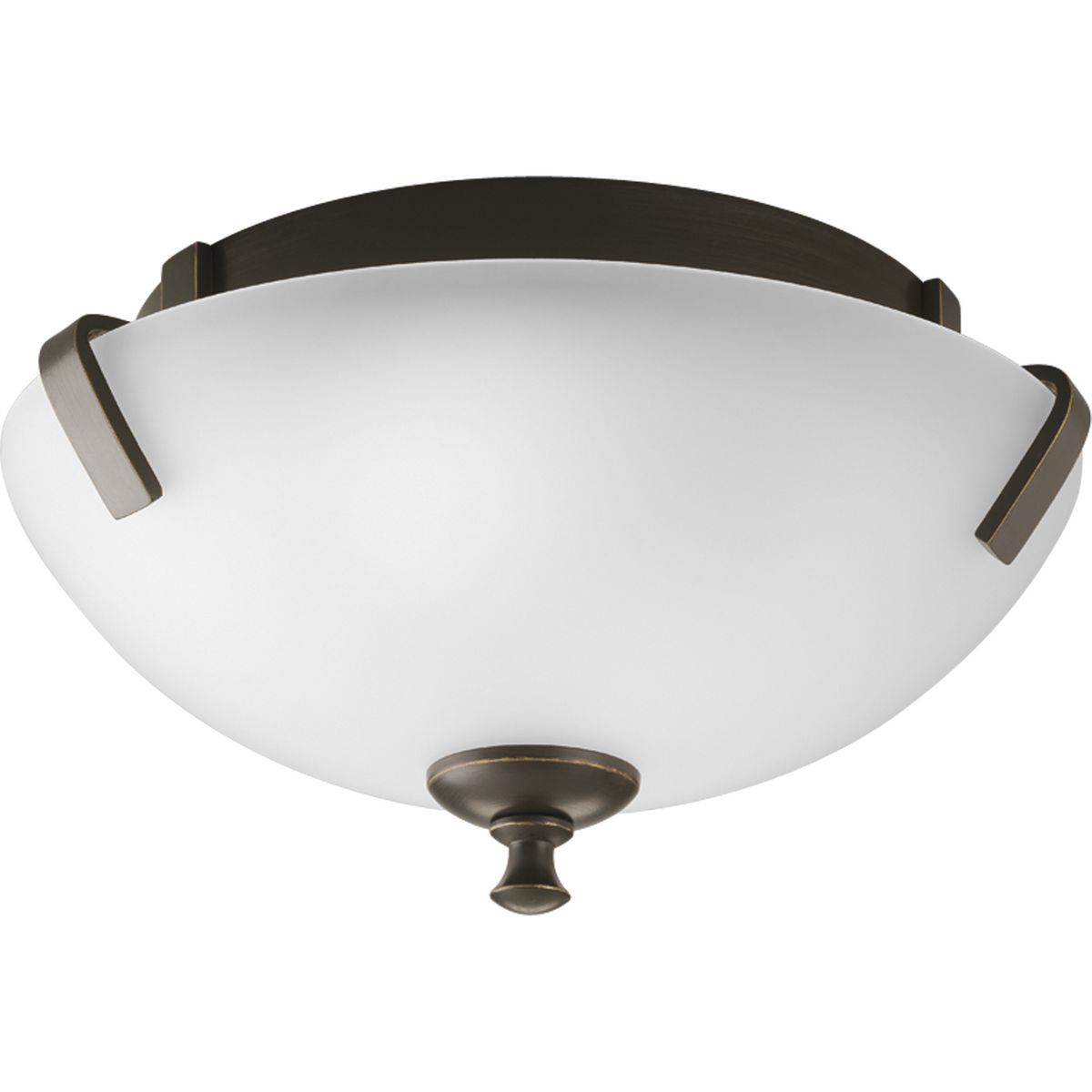 PROGRESS LIGHTING P3290-20 Antique Bronze Wisten Collection Two-Light 14" Close-to-Ceiling