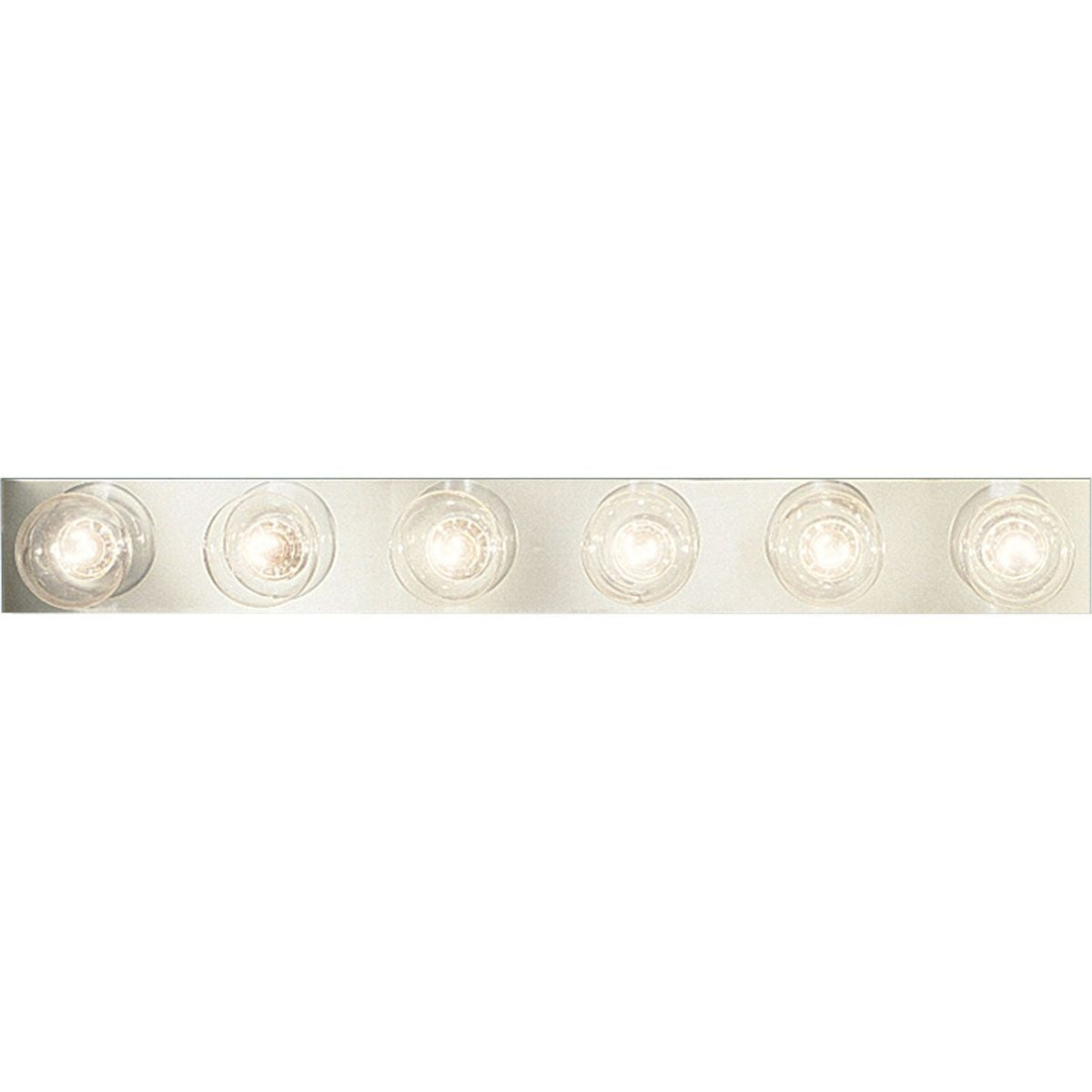 PROGRESS LIGHTING P3299-15 Polished Chrome Broadway Collection Six-Light Polished Chrome Traditional Bath Vanity Light