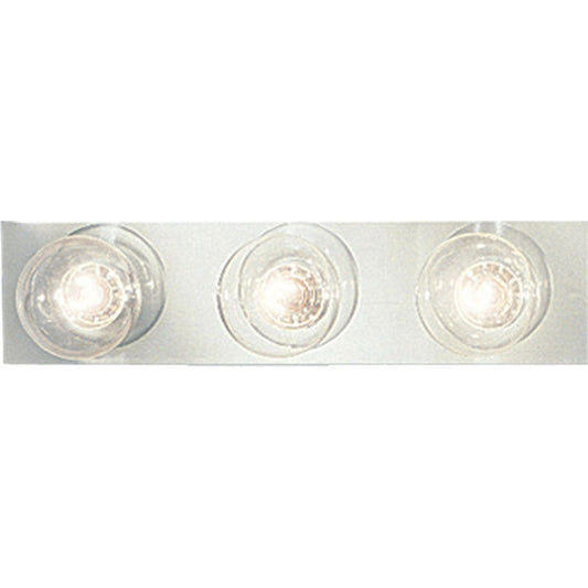 PROGRESS LIGHTING P3333-15 Polished Chrome Broadway Collection Three-Light Polished Chrome Traditional Bath Vanity Light