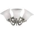 PROGRESS LIGHTING P3369-09 Brushed Nickel Bedford Collection Three-Light Brushed Nickel Etched Alabaster Glass Traditional Bath Vanity Light