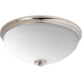 PROGRESS LIGHTING P3423-104 Polished Nickel Replay Collection Two-light 14" Flush Mount