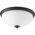 PROGRESS LIGHTING P3423-31 Textured Black Replay Collection Two-light 14" Flush Mount