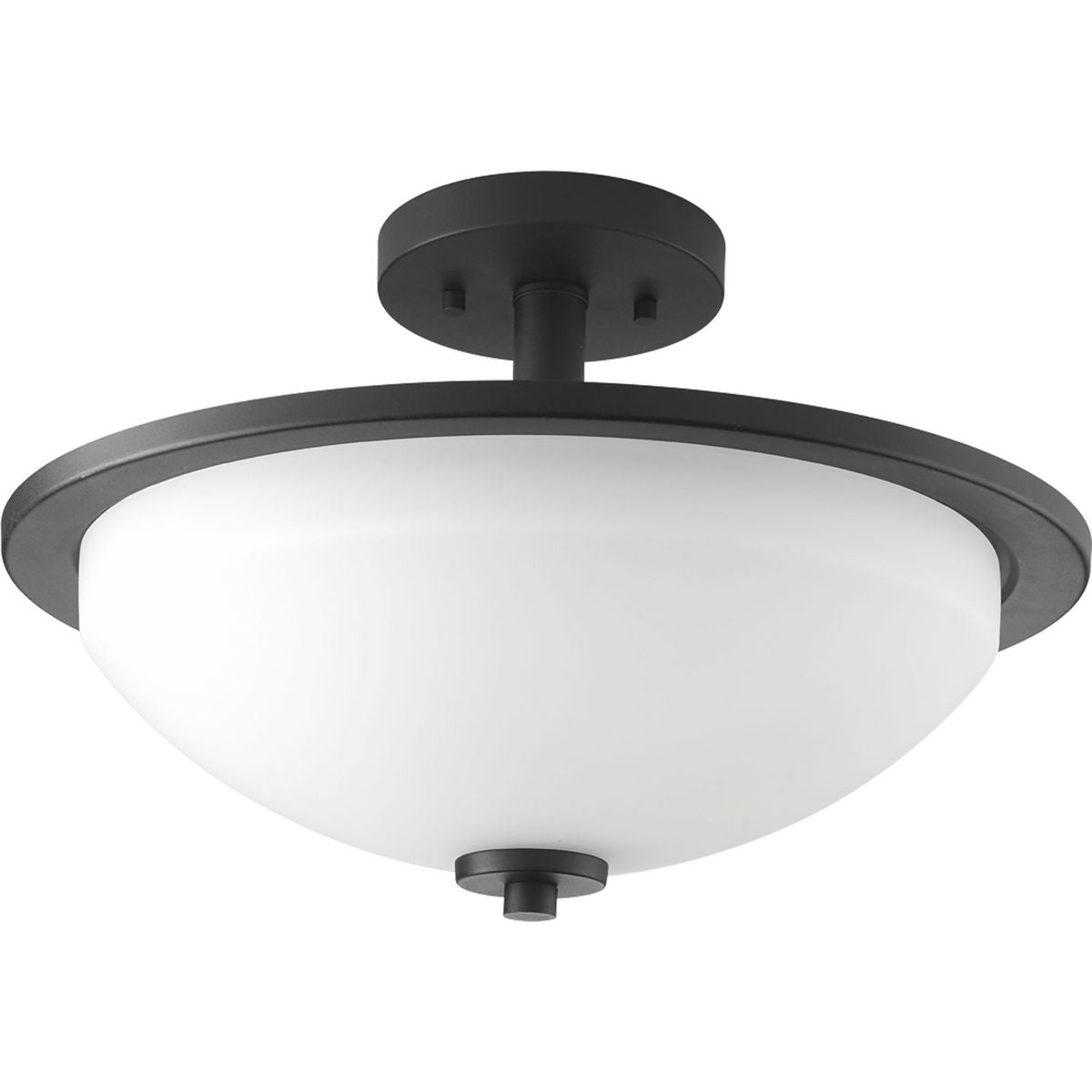 PROGRESS LIGHTING P3424-31 Textured Black Replay Collection Two-light 14-3/4" Semi-Flush