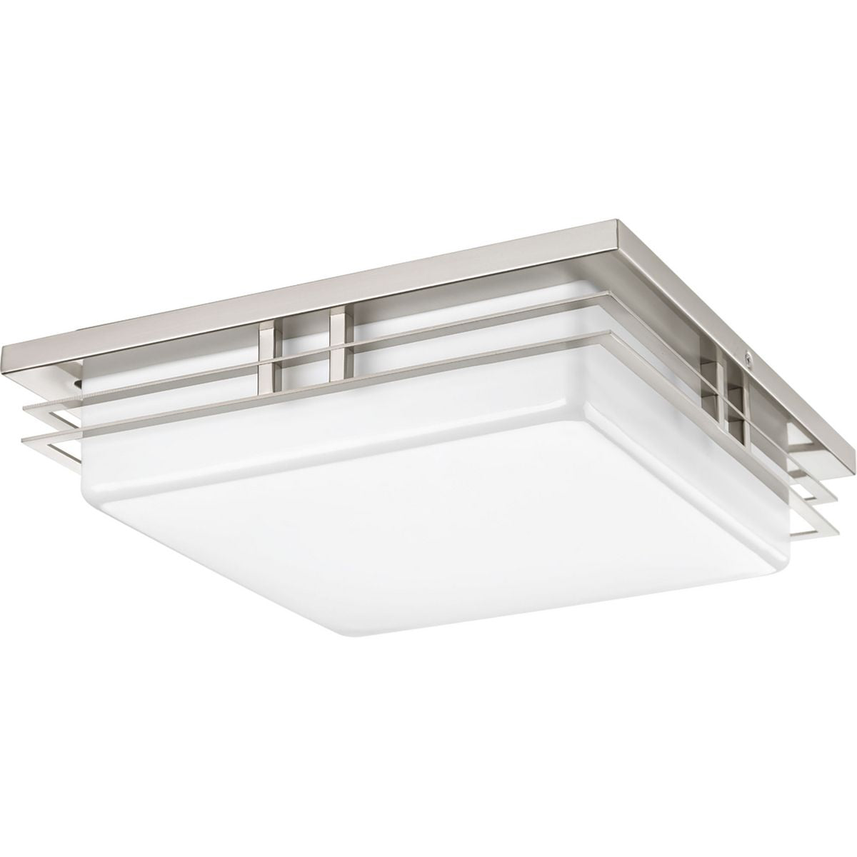 PROGRESS LIGHTING P3448-0930K9 Brushed Nickel Helm Collection Two-Light 14" LED Flush Mount