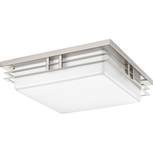 PROGRESS LIGHTING P3448-0930K9 Brushed Nickel Helm Collection Two-Light 14" LED Flush Mount