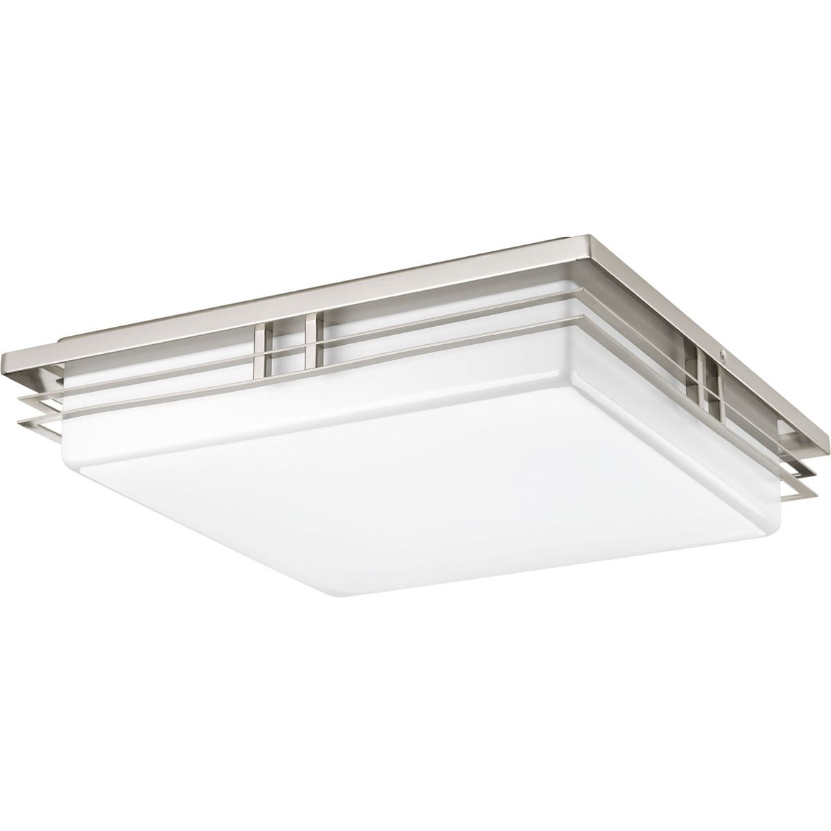 PROGRESS LIGHTING P3449-0930K9 Brushed Nickel Helm Collection Three-Light 18" LED Flush Mount