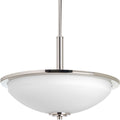 PROGRESS LIGHTING P3450-104 Polished Nickel Replay Collection Three-Light Inverted Pendant