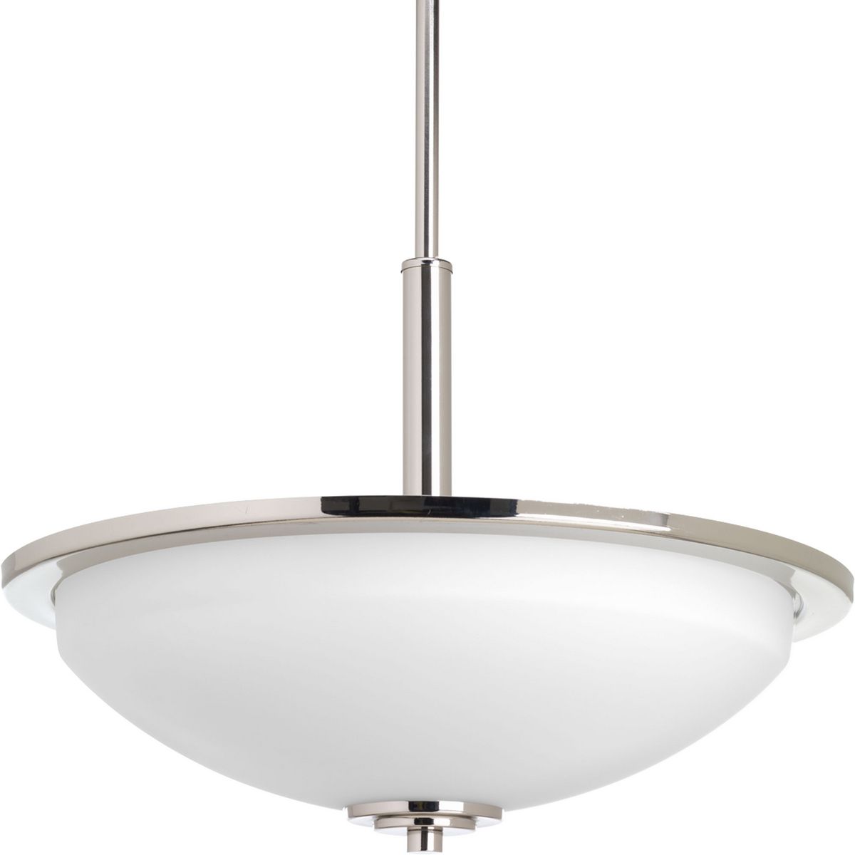 PROGRESS LIGHTING P3450-104 Polished Nickel Replay Collection Three-Light Inverted Pendant