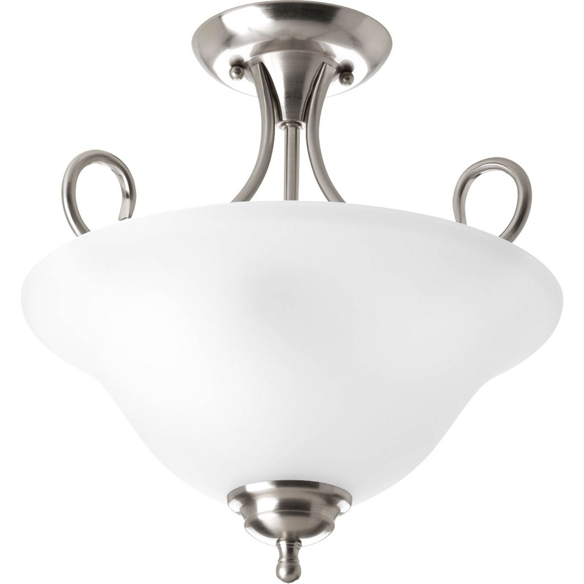 PROGRESS LIGHTING P3460-09ET Brushed Nickel Two-Light 13-1/4" Semi-Flush