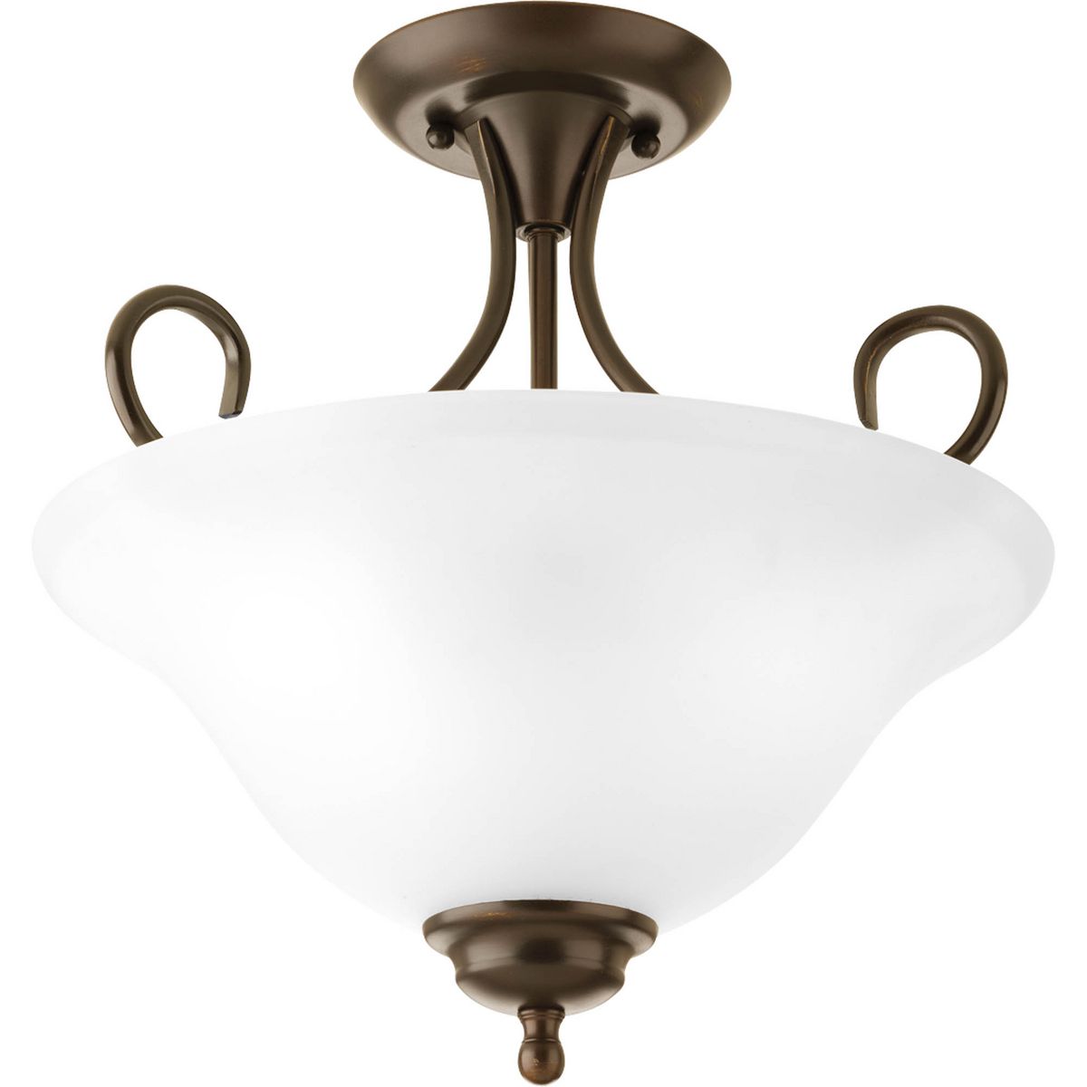 PROGRESS LIGHTING P3460-20ET Antique Bronze Two-Light 13-1/4" Semi-Flush