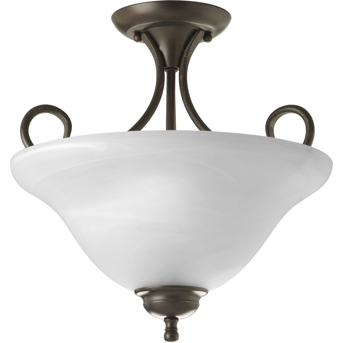 PROGRESS LIGHTING P3460-20 Antique Bronze Two-Light 13-1/4" Semi-Flush
