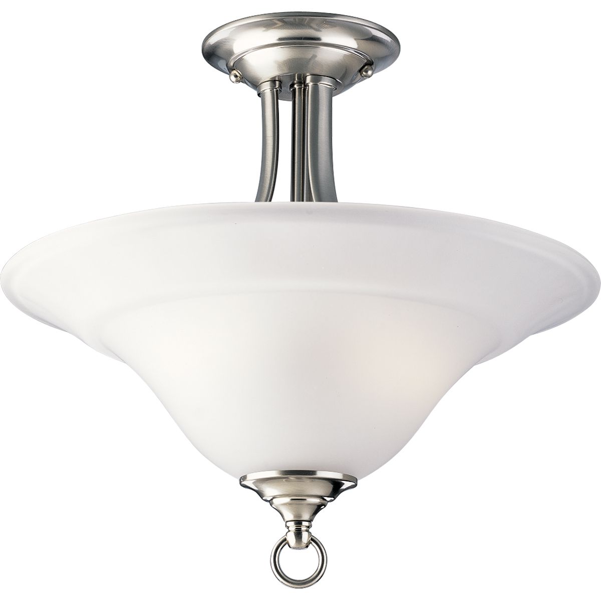 PROGRESS LIGHTING P3473-09 Brushed Nickel Trinity Collection Two-Light 16" Semi-Flush