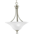 PROGRESS LIGHTING P3474-09 Brushed Nickel Trinity Collection Three-Light Foyer Pendant