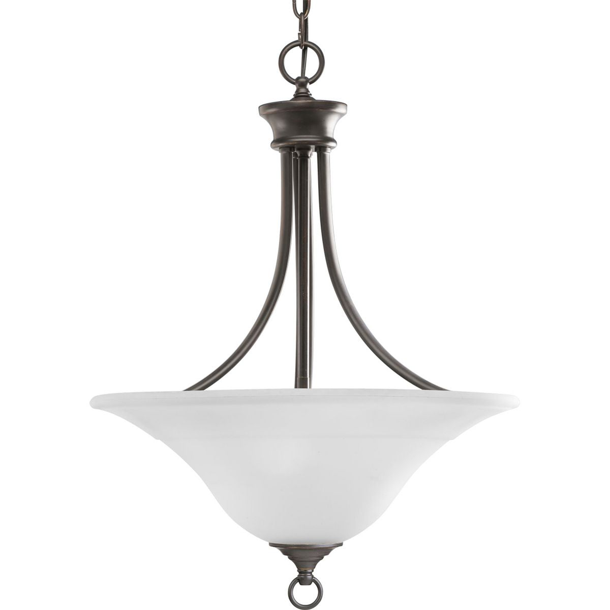 PROGRESS LIGHTING P3474-20 Antique Bronze Trinity Collection Three-Light Foyer Pendant
