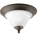 PROGRESS LIGHTING P3475-20 Antique Bronze Trinity Collection One-Light 12-1/2" Close-to-Ceiling