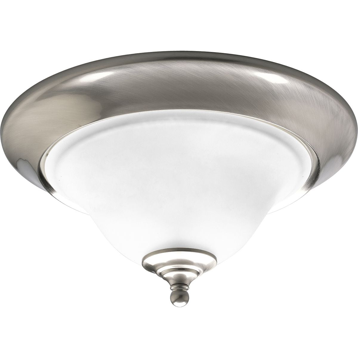 PROGRESS LIGHTING P3476-09 Brushed Nickel Trinity Collection Two-Light 15" Close-to-Ceiling