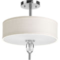 PROGRESS LIGHTING P3495-15 Polished Chrome Status Collection Two-Light 13" Semi Flush Mount