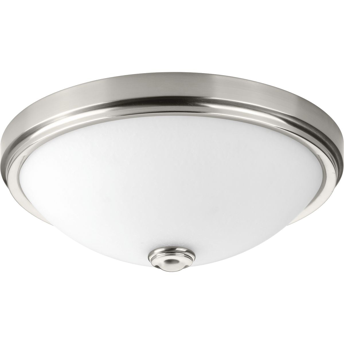 PROGRESS LIGHTING P350008-009-30 Brushed Nickel One-Light 19" LED Linen Glass Flush Mount