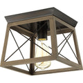 PROGRESS LIGHTING P350022-020 Antique Bronze Briarwood Collection One-Light 9-1/2" Flush Mount