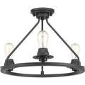 PROGRESS LIGHTING P350036-143 Graphite Debut Collection Three-Light Semi-Flush Convertible