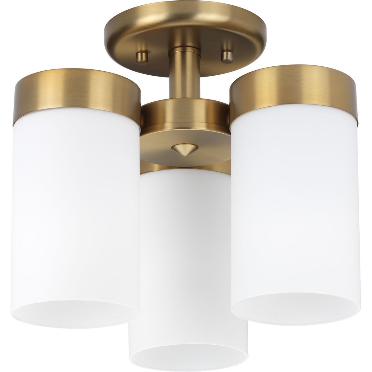 PROGRESS LIGHTING P350040-109 Brushed Bronze Elevate Collection Three-Light 11-3/4" Flush Mount