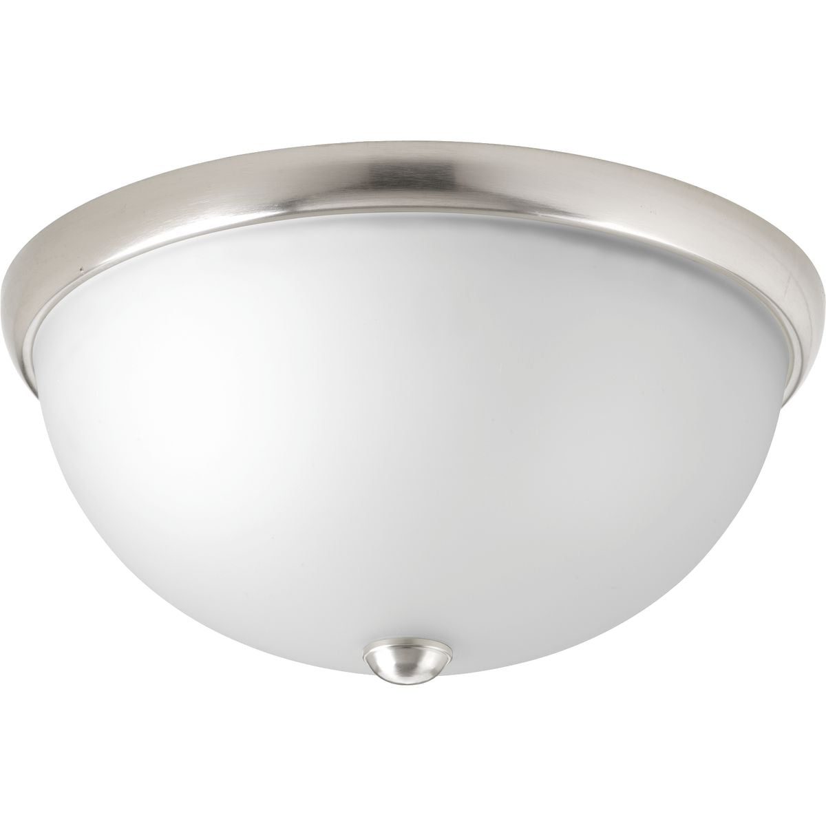 PROGRESS LIGHTING P350044-009 Brushed Nickel Two-Light 14" Glass Dome Flush Mount