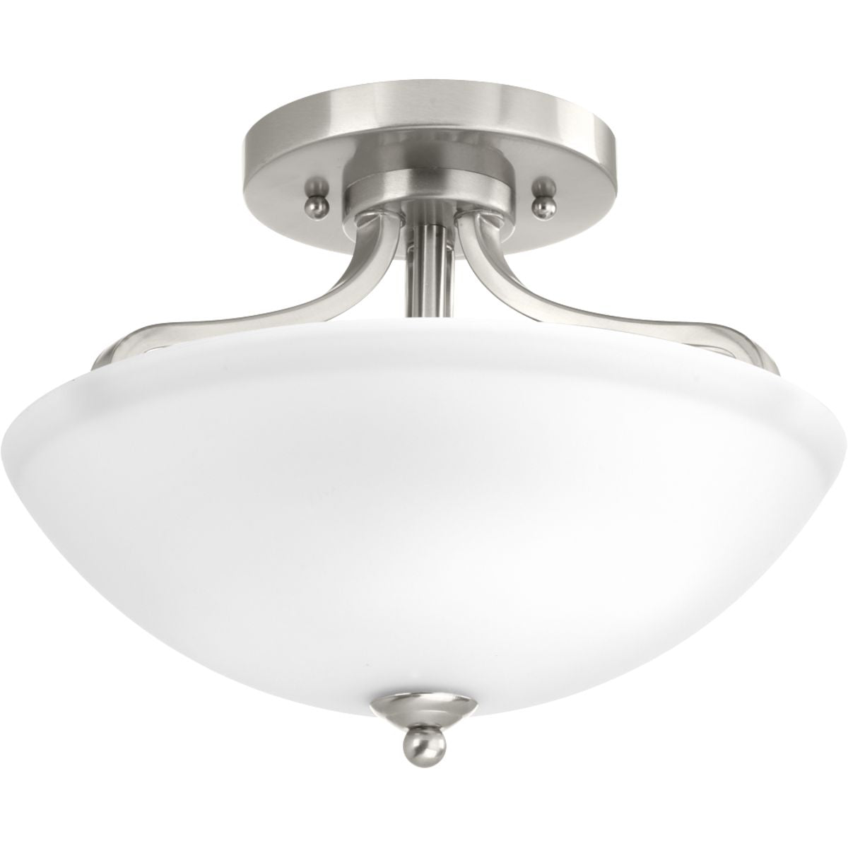 PROGRESS LIGHTING P350057-009 Brushed Nickel Laird Collection 13" Semi-Flush Convertible