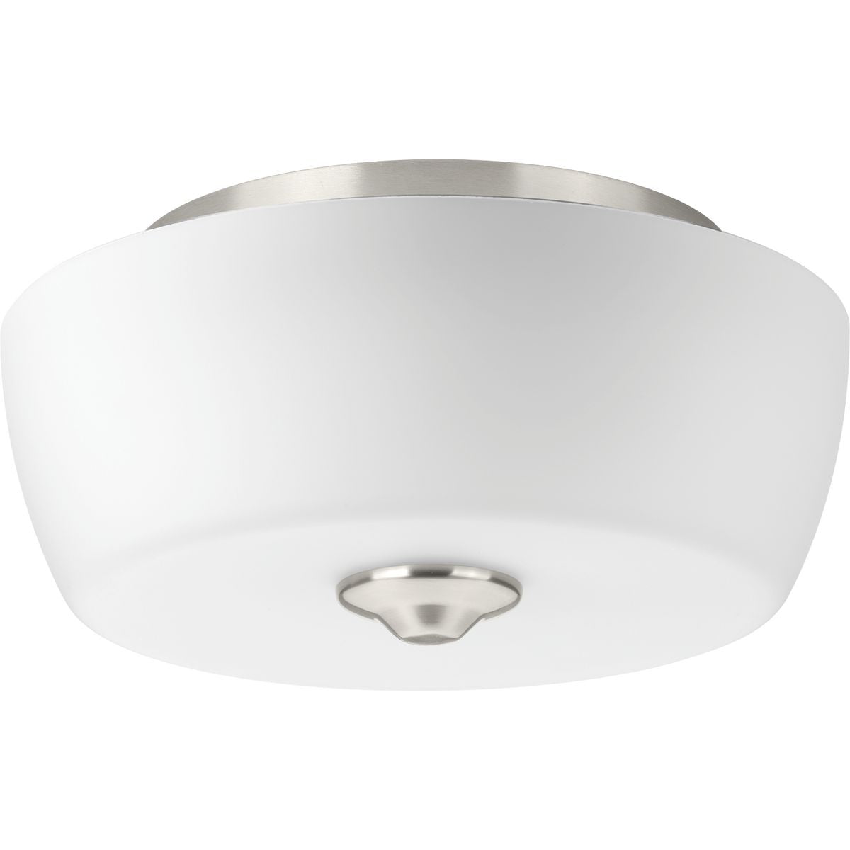 PROGRESS LIGHTING P350061-009 Brushed Nickel Leap Collection Two-Light 14" Flush Mount
