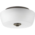 PROGRESS LIGHTING P350061-020 Antique Bronze Leap Collection Two-Light 14" Flush Mount