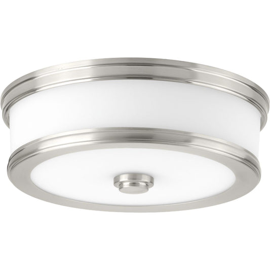 PROGRESS LIGHTING P350085-009-30 Brushed Nickel Bezel Collection 10" LED Flush Mount