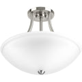 PROGRESS LIGHTING P350088-009-30 Brushed Nickel Gather Collection 12-7/8" Semi-Flush/Convertible