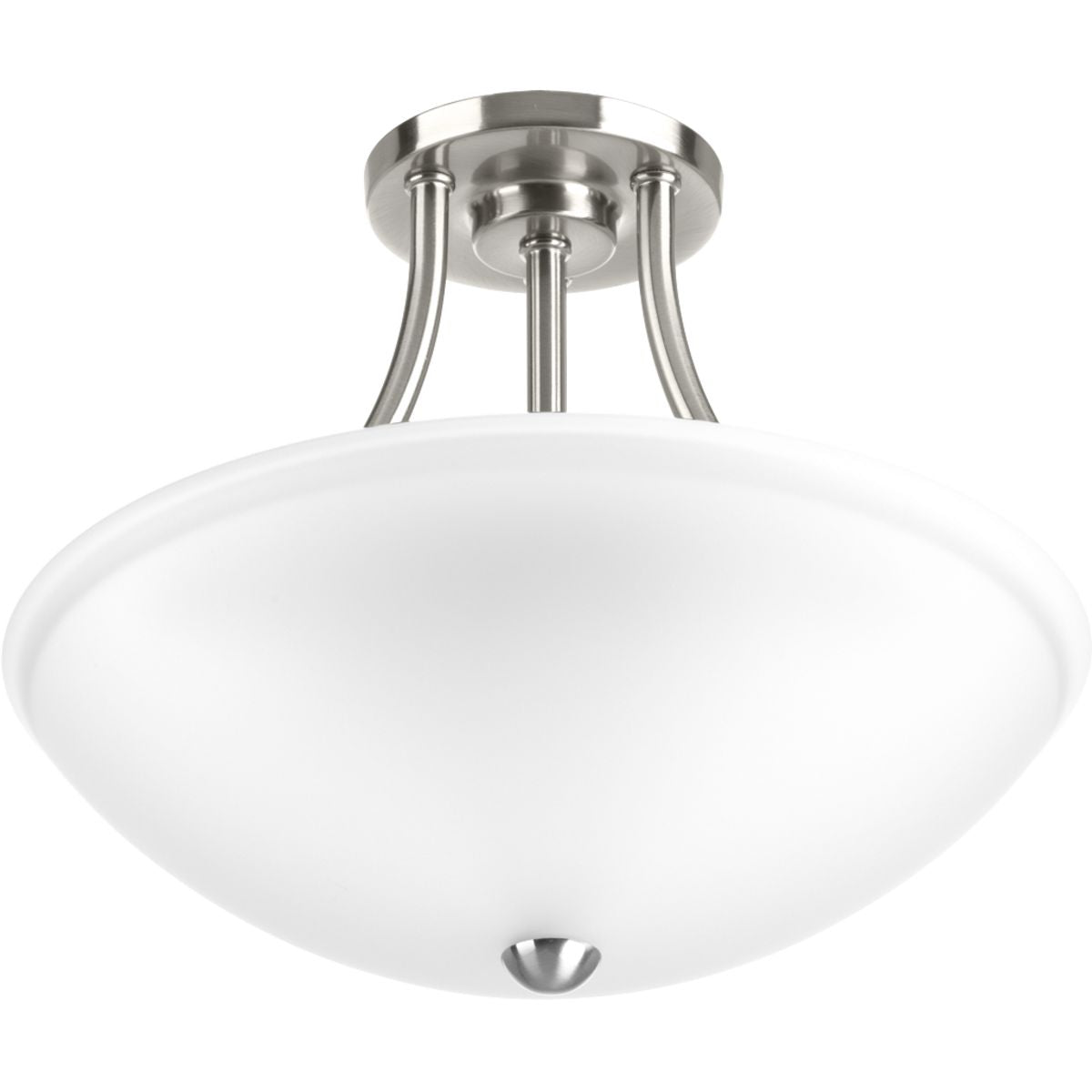 PROGRESS LIGHTING P350088-009-30 Brushed Nickel Gather Collection 12-7/8" Semi-Flush/Convertible