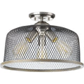 PROGRESS LIGHTING P350091-009 Brushed Nickel Tilley Collection 16" Semi-Flush