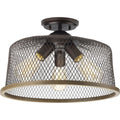 PROGRESS LIGHTING P350091-020 Antique Bronze Tilley Collection 16" Semi-Flush