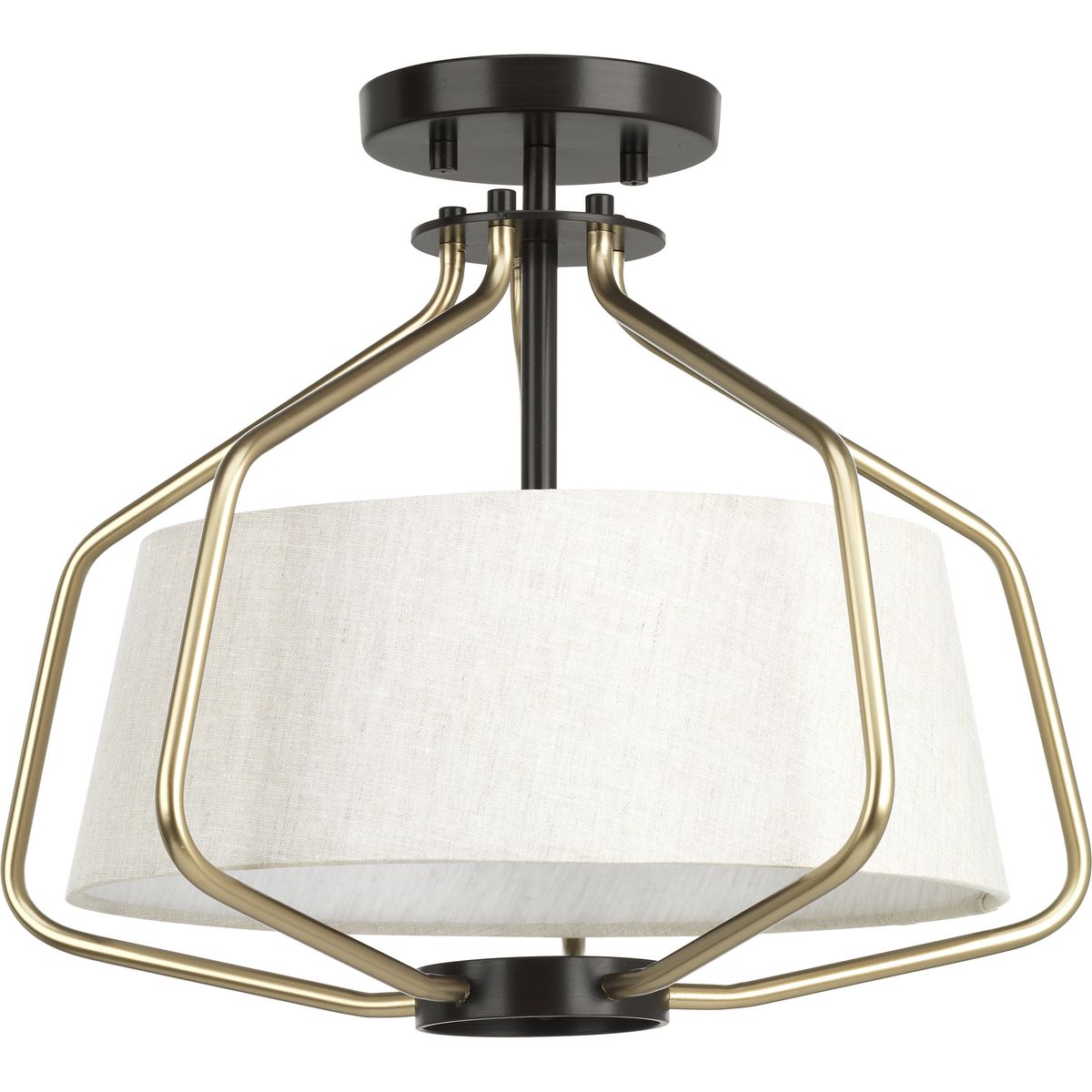 PROGRESS LIGHTING P350102-020 Antique Bronze Hangar Collection 16" Semi-Flush/Convertible