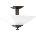 PROGRESS LIGHTING P350107-020 Antique Bronze Clifton Heights Collection 12-3/4" Two-Light Semi-Flush
