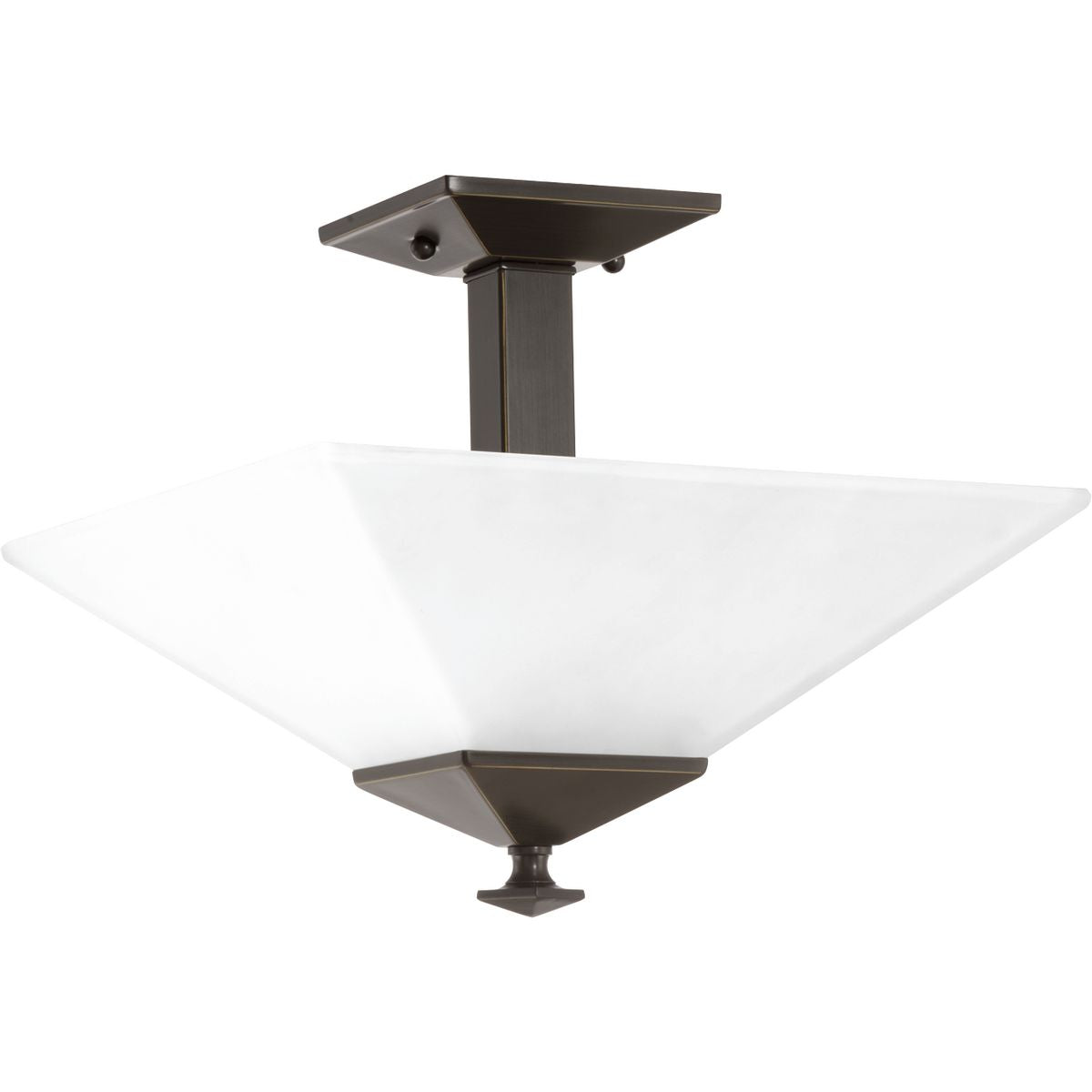 PROGRESS LIGHTING P350107-020 Antique Bronze Clifton Heights Collection 12-3/4" Two-Light Semi-Flush