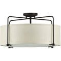 PROGRESS LIGHTING P350110-020 Antique Bronze Kempsey Collection Three-Light Semi-Flush Convertible