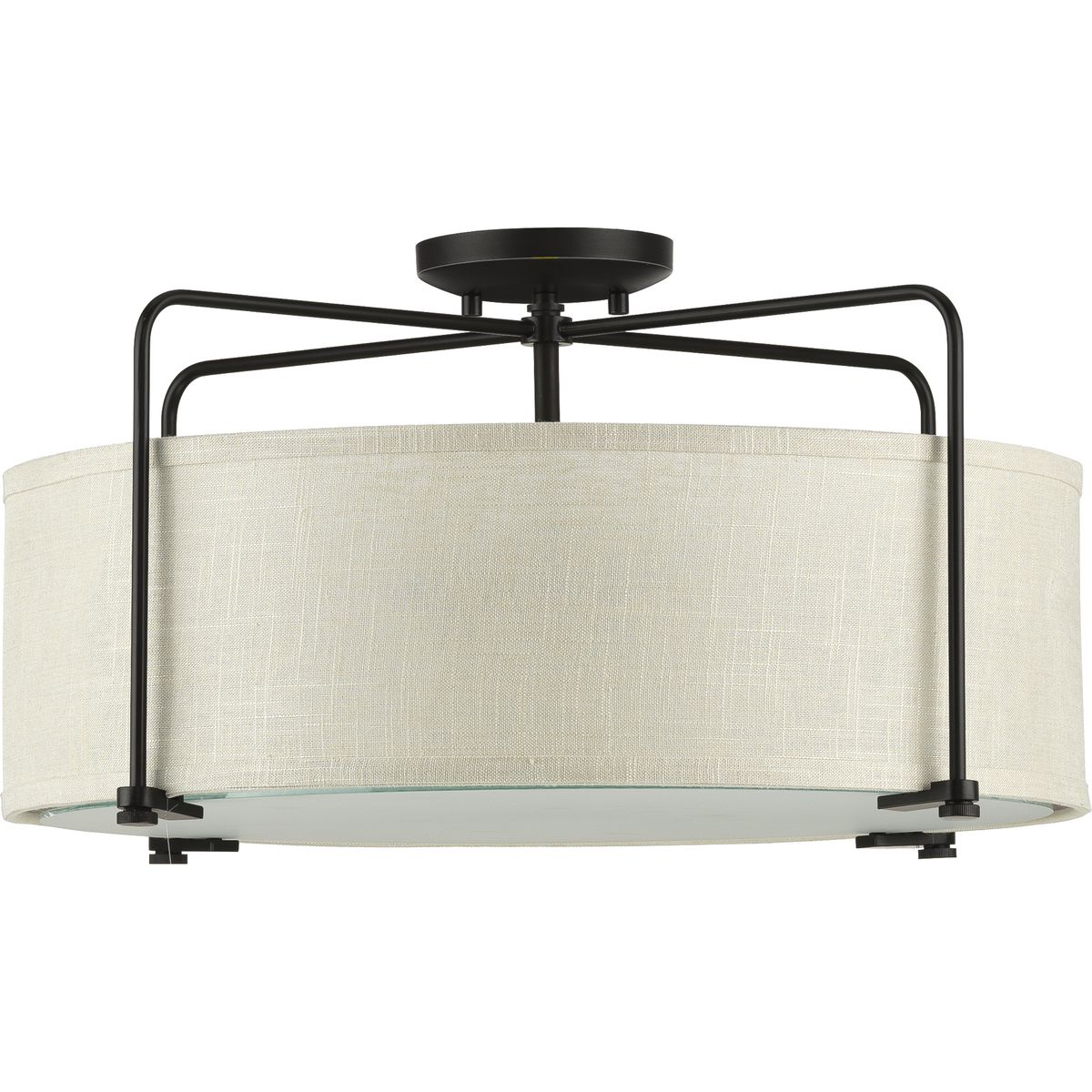 PROGRESS LIGHTING P350110-020 Antique Bronze Kempsey Collection Three-Light Semi-Flush Convertible