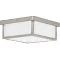 PROGRESS LIGHTING P350114-009-30 Brushed Nickel Box LED Brushed Nickel One-Light 10" LED Flush Mount