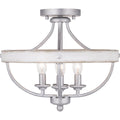 PROGRESS LIGHTING P350117-141 Galvanized Finish Gulliver Collection Four-Light 14-1/4" Semi-Flush Convertible