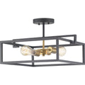 PROGRESS LIGHTING P350120-143 Graphite Blakely Collection Two-Light Semi-Flush Convertible