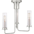 PROGRESS LIGHTING P350122-009 Brushed Nickel Rainey Collection Three-Light. Semi-Flush Convertible