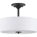 PROGRESS LIGHTING P350129-143 Graphite Inspire Collection 13" Two-Light Semi-Flush